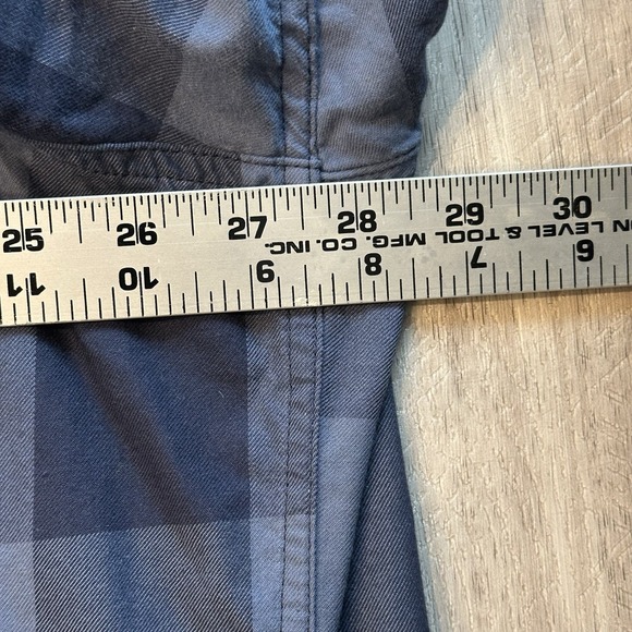 Levi Men's Plaid Button Down Long Sleeve Shirt Blue XXL Blue Navy Plaid - Picture 5 of 10